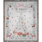 Personalized Pink Coquette Christmas Blanket